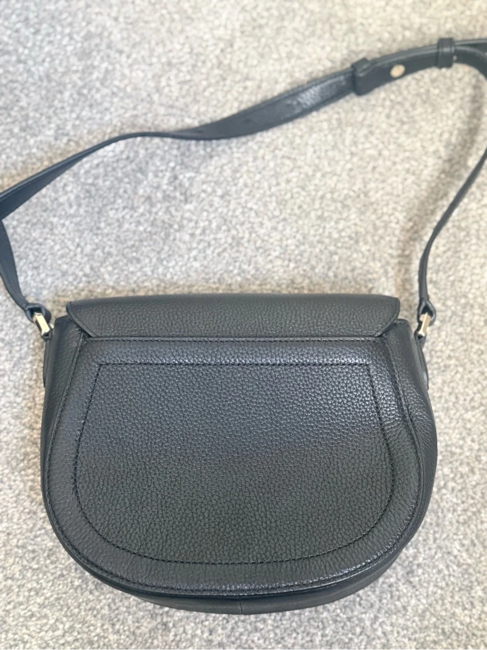 kate spade Black Pebbled Leather Messenger Bag